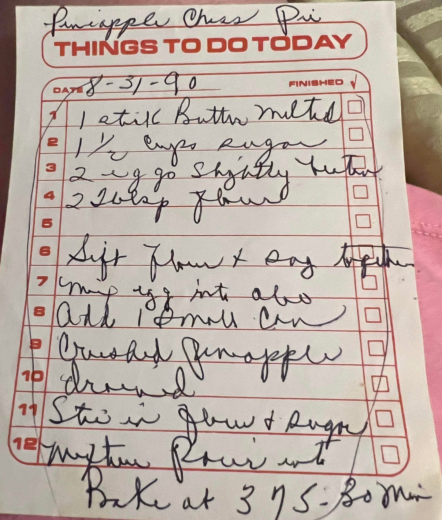 Recipe Cutting Board